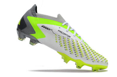 Adidas Predator Accuracy.1 FG Firm Ground Soccer Cleats - White/Black/Green/Grey