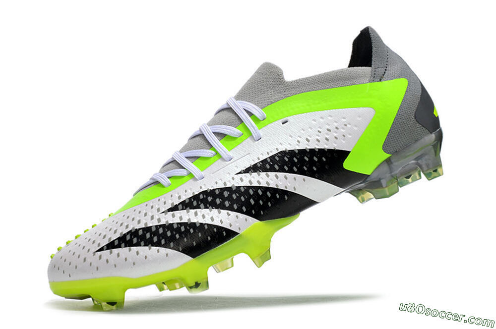 Adidas Predator Accuracy.1 FG Firm Ground Soccer Cleats - White/Black/Green/Grey 5