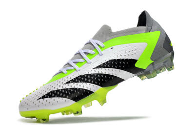 Adidas Predator Accuracy.1 FG Firm Ground Soccer Cleats - White/Black/Green/Grey