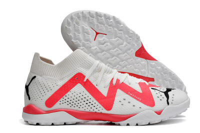 Puma Future X Powercat Tokyo Match TF Artificial Turf Soccer Shoes - White/Red/Black