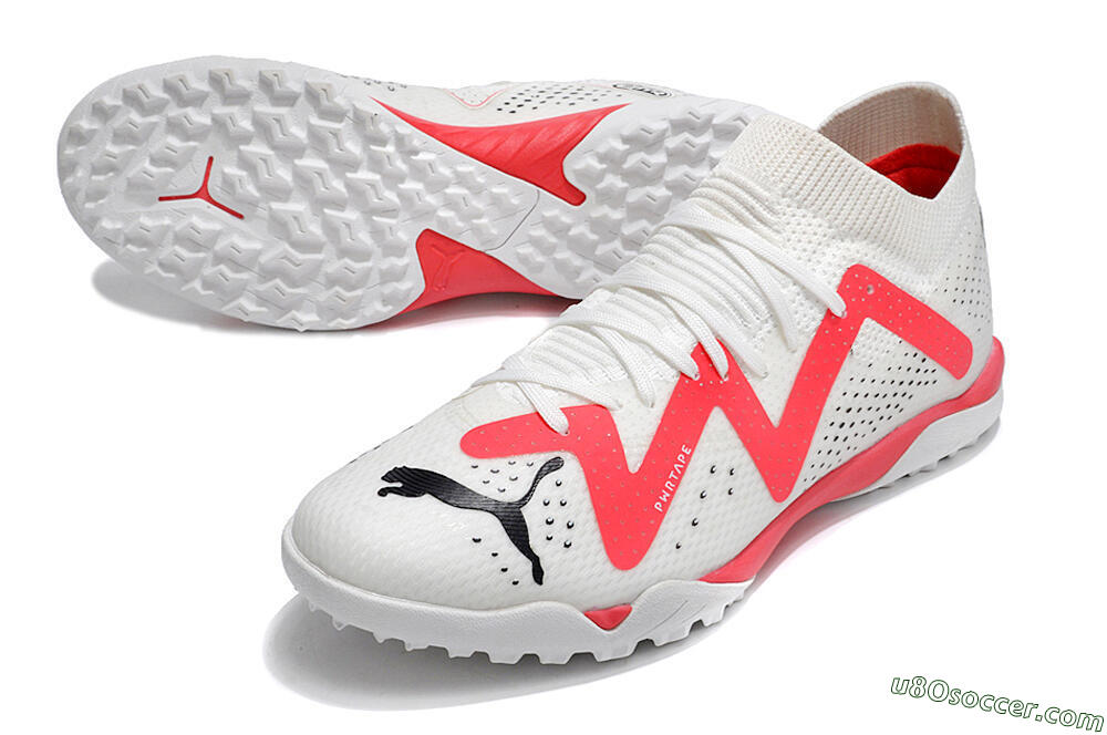 Puma Future X Powercat Tokyo Match TF Artificial Turf Soccer Shoes - White/Red/Black 3