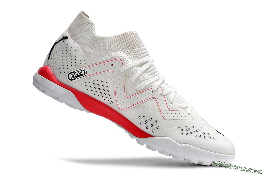 Puma Future X Powercat Tokyo Match TF Artificial Turf Soccer Shoes - White/Red/Black 4