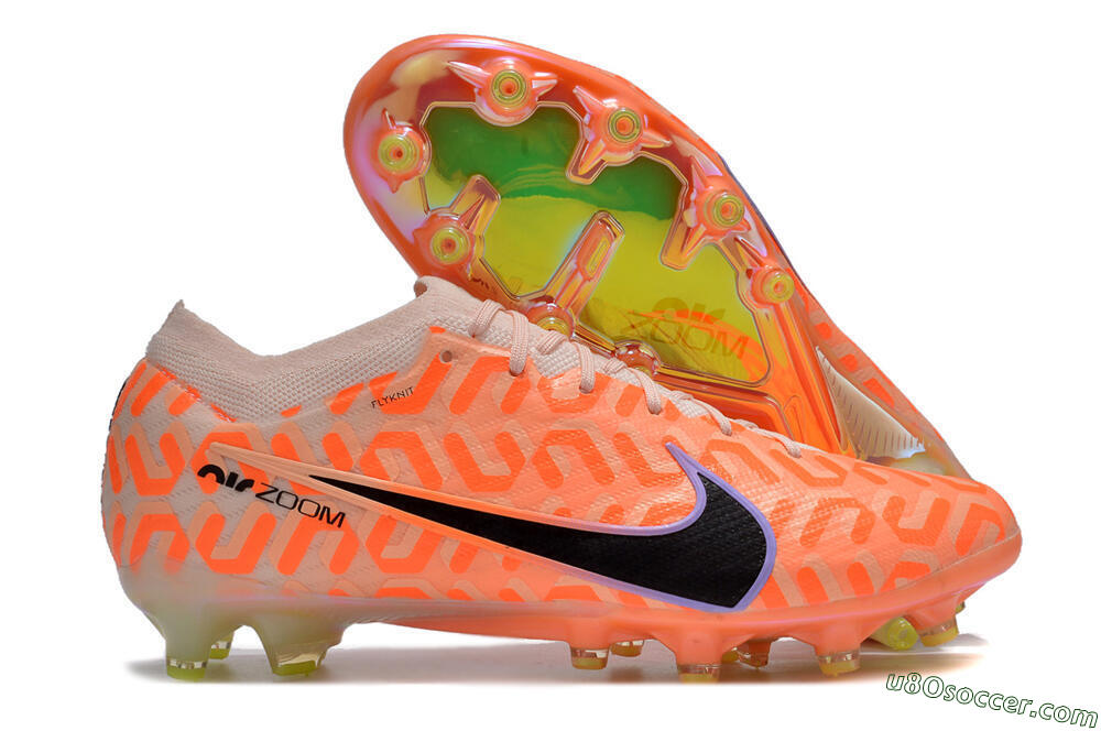 Nike Air Zoom Mercurial Vapor 15 Elite AG Artificial Grass Soccer Cleats - Orange/Black/Purple 1