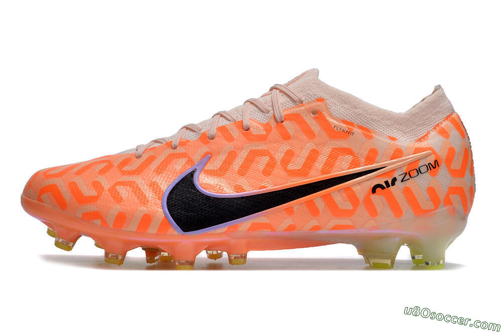 Nike Air Zoom Mercurial Vapor 15 Elite AG Artificial Grass Soccer Cleats - Orange/Black/Purple 2