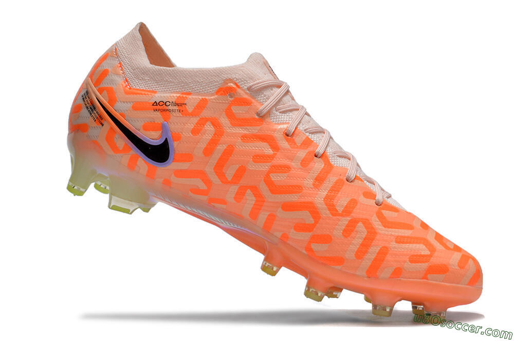 Nike Air Zoom Mercurial Vapor 15 Elite AG Artificial Grass Soccer Cleats - Orange/Black/Purple 4