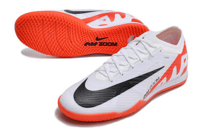 Nike Air Zoom Mercurial Vapor 15 Elite IC Indoor & Futsal Soccer Shoes - White/Black/Red