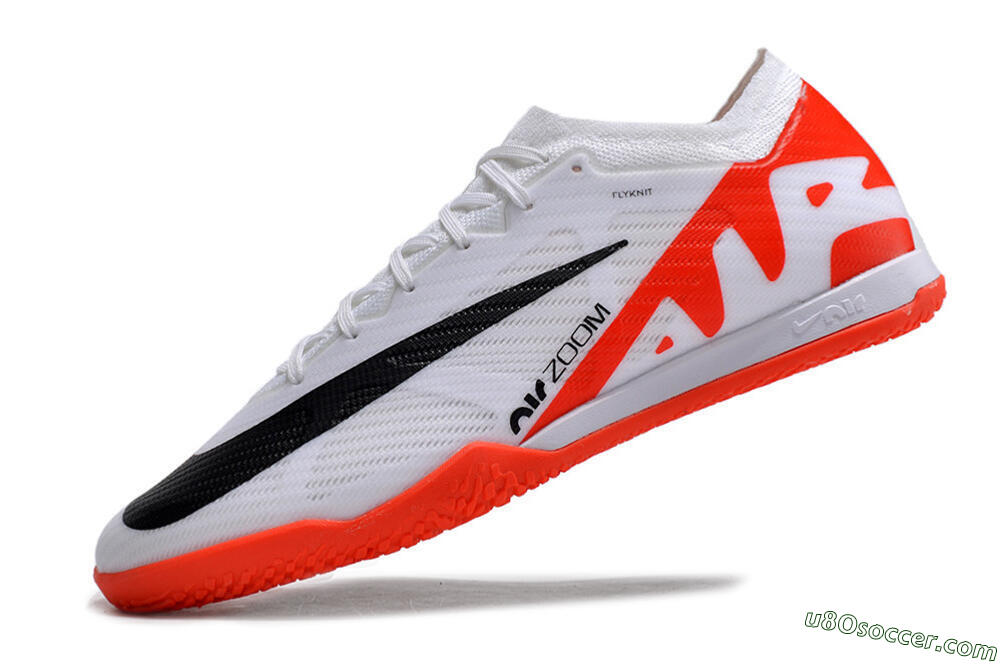 Nike Air Zoom Mercurial Vapor 15 Elite IC Indoor & Futsal Soccer Shoes - White/Black/Red 5