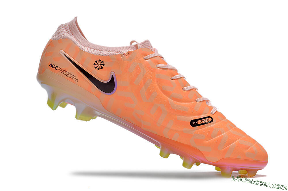 Nike Tiempo Legend 10 Elite FG Firm Ground Soccer Cleats - Orange/Black/Purple 4