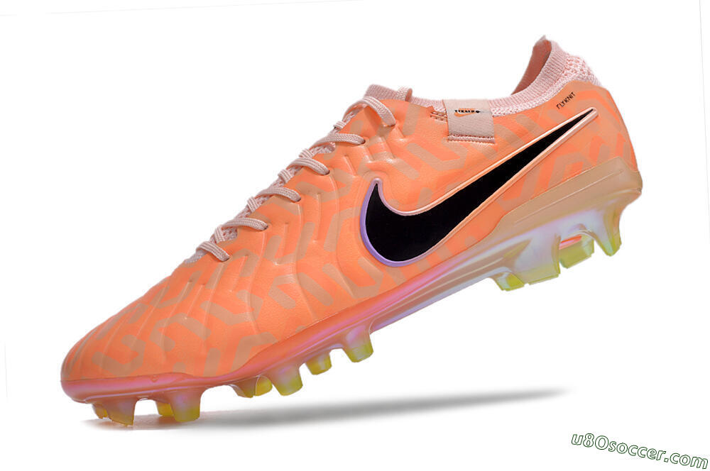 Nike Tiempo Legend 10 Elite FG Firm Ground Soccer Cleats - Orange/Black/Purple 5