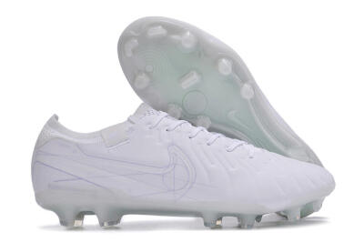 Nike Tiempo Legend 10 Elite FG Firm Ground Soccer Cleats - White/Purple