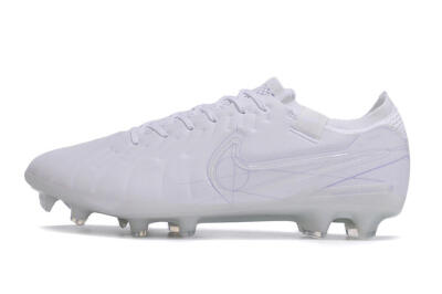 Nike Tiempo Legend 10 Elite FG Firm Ground Soccer Cleats - White/Purple