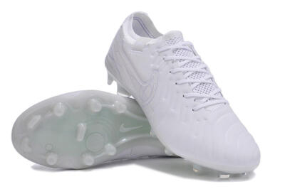 Nike Tiempo Legend 10 Elite FG Firm Ground Soccer Cleats - White/Purple