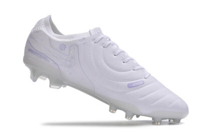 Nike Tiempo Legend 10 Elite FG Firm Ground Soccer Cleats - White/Purple