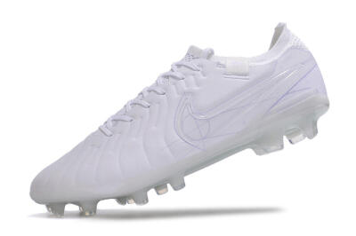 Nike Tiempo Legend 10 Elite FG Firm Ground Soccer Cleats - White/Purple
