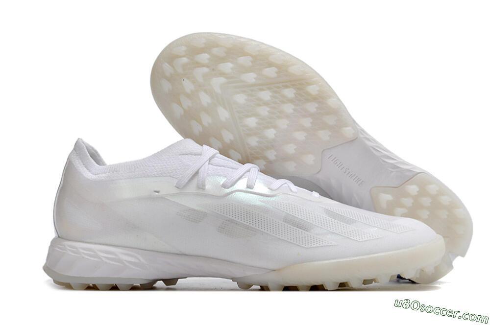 Adidas X Crazyfast.1 TF Artificial Turf Soccer Shoes - White/Silver 1