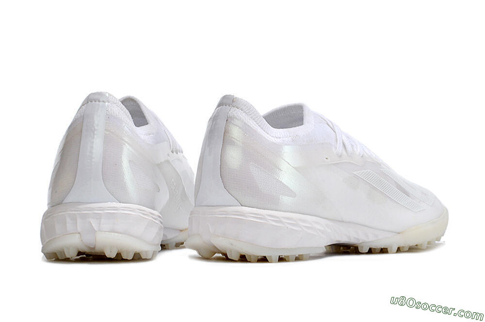 Adidas X Crazyfast.1 TF Artificial Turf Soccer Shoes - White/Silver 6