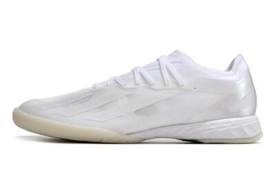 Adidas X Crazyfast.1 IC Indoor & Futsal Soccer Shoes - White/Silver