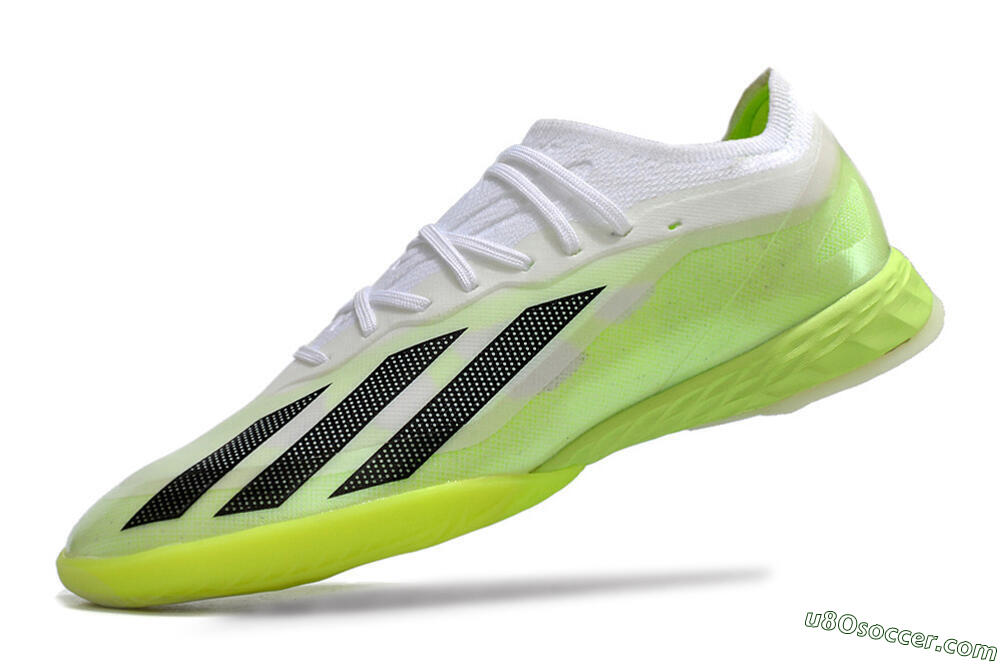 Adidas X Crazyfast.1 IC Indoor & Futsal Soccer Shoes - Green/White/Black 5