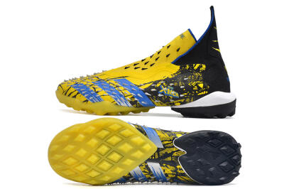 Adidas Predator Freak.1 TF Artificial Turf Soccer Shoes - Yellow/Black/Blue
