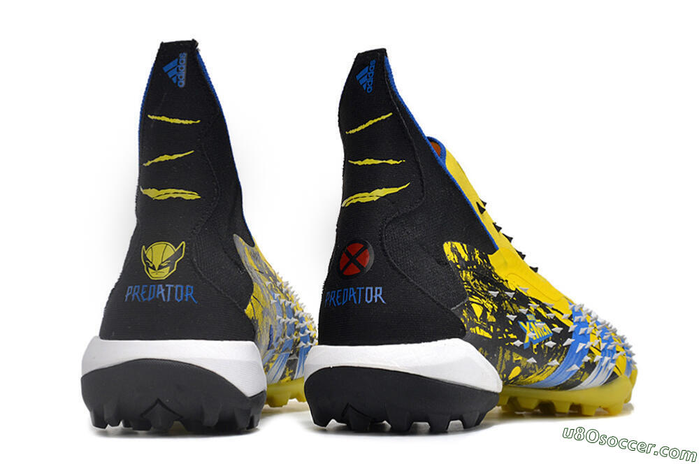 Adidas Predator Freak.1 TF Artificial Turf Soccer Shoes - Yellow/Black/Blue 6