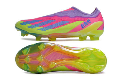 Adidas X Crazyfast+ FG Firm Ground Soccer Cleats - Purple/Pink/Green/Blue