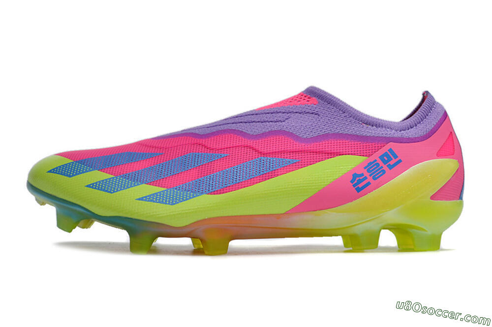 Adidas X Crazyfast+ FG Firm Ground Soccer Cleats - Purple/Pink/Green/Blue 2