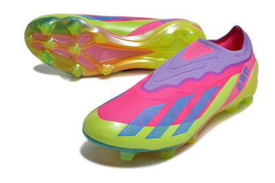 Adidas X Crazyfast+ FG Firm Ground Soccer Cleats - Purple/Pink/Green/Blue