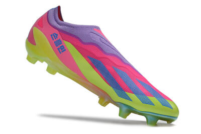 Adidas X Crazyfast+ FG Firm Ground Soccer Cleats - Purple/Pink/Green/Blue