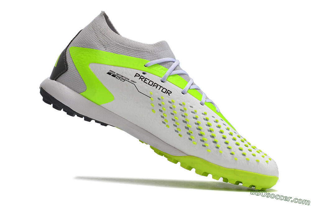 Adidas Predator Accuracy.1 TF Artificial Turf Soccer Shoes - White/Black/Green 4