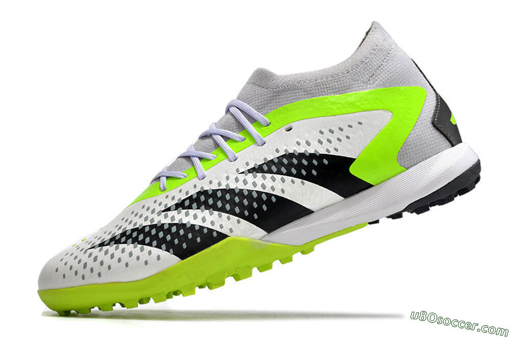Adidas Predator Accuracy.1 TF Artificial Turf Soccer Shoes - White/Black/Green 5