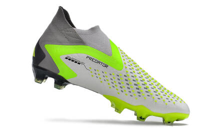 Adidas Predator Accuracy+ FG Firm Ground Soccer Cleats - White/Black/Green