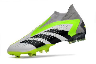 Adidas Predator Accuracy+ FG Firm Ground Soccer Cleats - White/Black/Green