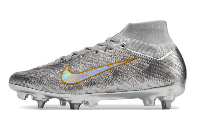 Nike Air Zoom Mercurial Superfly 9 Elite SG Soft Ground Soccer Cleats - Silver/Gold