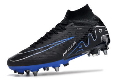 Nike Air Zoom Mercurial Superfly 9 Elite SG Soft Ground Soccer Cleats - Black/Blue/White
