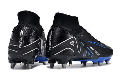 Nike Air Zoom Mercurial Superfly 9 Elite SG Soft Ground Soccer Cleats - Black/Blue/White