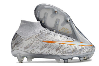 Nike Air Zoom Mercurial Superfly 9 Elite SG Soft Ground Soccer Cleats - Silver/Gold