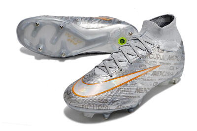 Nike Air Zoom Mercurial Superfly 9 Elite SG Soft Ground Soccer Cleats - Silver/Gold