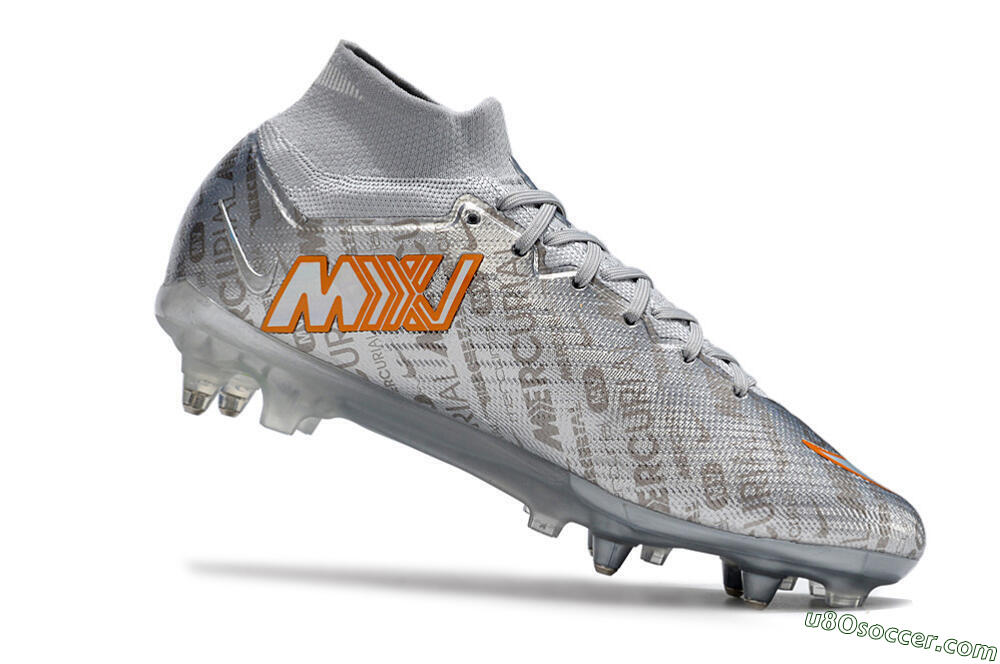 Nike Air Zoom Mercurial Superfly 9 Elite SG Soft Ground Soccer Cleats - Silver/Gold 4