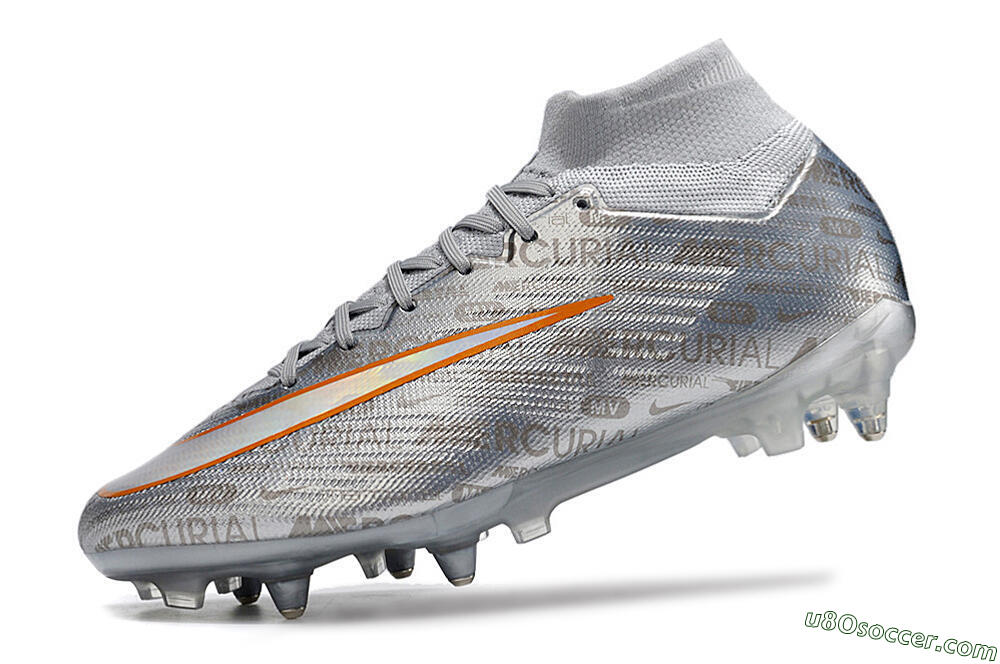Nike Air Zoom Mercurial Superfly 9 Elite SG Soft Ground Soccer Cleats - Silver/Gold 5