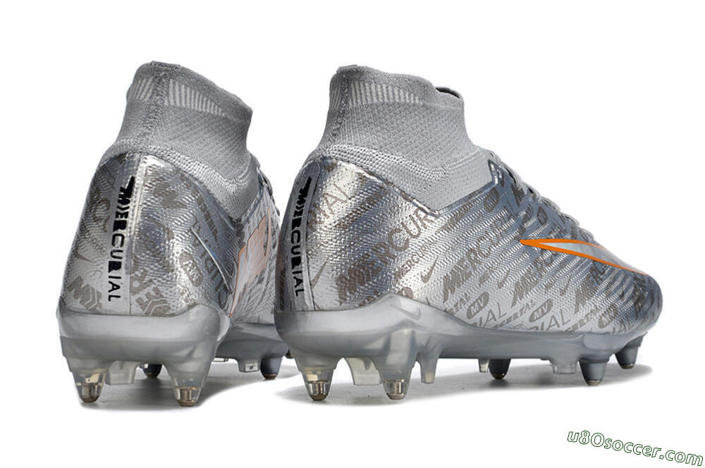 Nike Air Zoom Mercurial Superfly 9 Elite SG Soft Ground Soccer Cleats - Silver/Gold 6