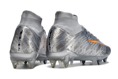 Nike Air Zoom Mercurial Superfly 9 Elite SG Soft Ground Soccer Cleats - Silver/Gold