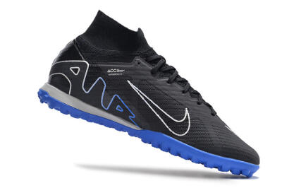 Nike Air Zoom Mercurial Superfly 9 Elite TF Artificial Turf Soccer Shoes - Black/White/Blue