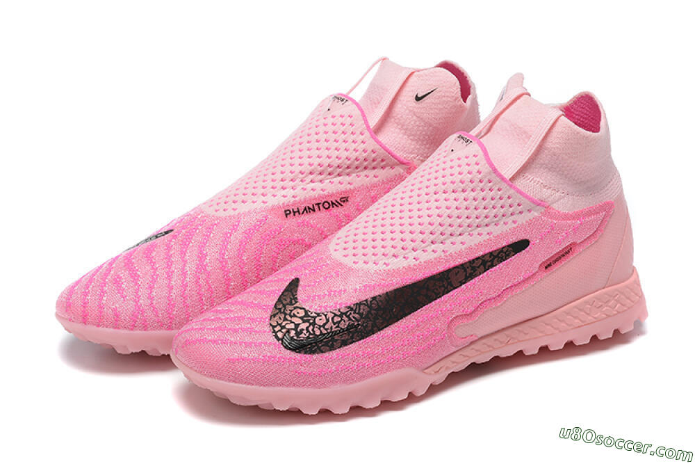 Nike Phantom GX Elite DF TF Artificial Turf Soccer Shoes - Pink/White 5