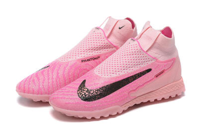 Nike Phantom GX Elite DF TF Artificial Turf Soccer Shoes - Pink/White