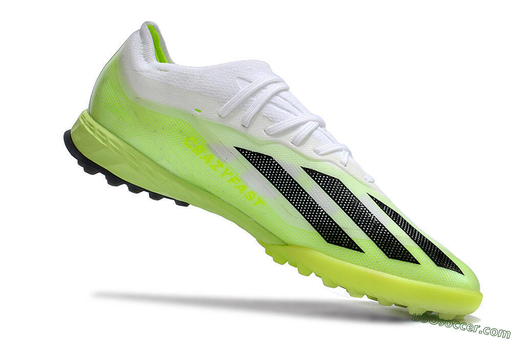 Adidas X Crazyfast.1 TF Artificial Turf Soccer Shoes - Green/White/Black 4