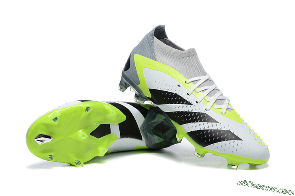 Adidas Predator Accuracy.1 FG Firm Ground Soccer Cleats - White/Black/Yellow 4