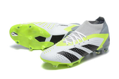 Adidas Predator Accuracy.1 FG Firm Ground Soccer Cleats - White/Black/Yellow
