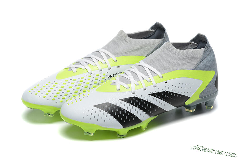 Adidas Predator Accuracy.1 FG Firm Ground Soccer Cleats - White/Black/Yellow 6