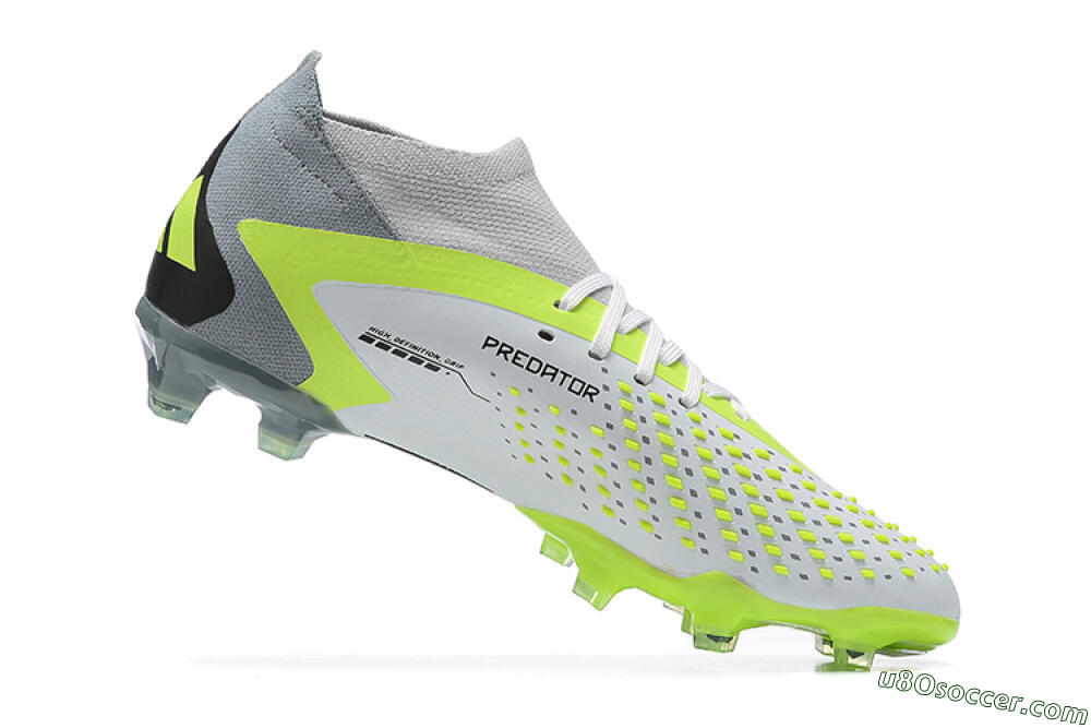 Adidas Predator Accuracy.1 FG Firm Ground Soccer Cleats - White/Black/Yellow 8