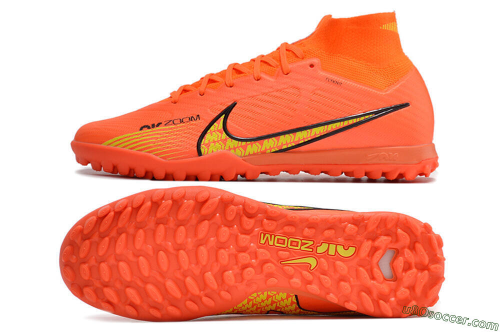 Nike Air Zoom Mercurial Superfly 9 Elite TF Artificial Turf Soccer Shoes - Red/Yellow 0